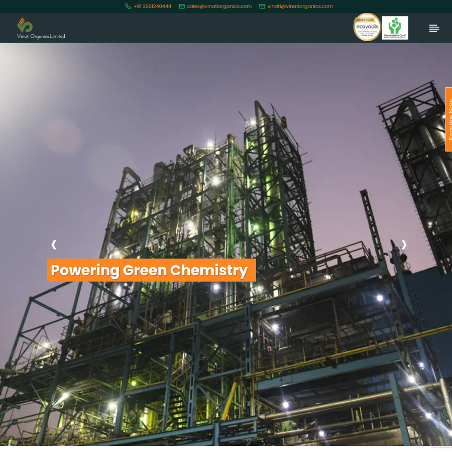 vinatiorganics.com homepage screenshot