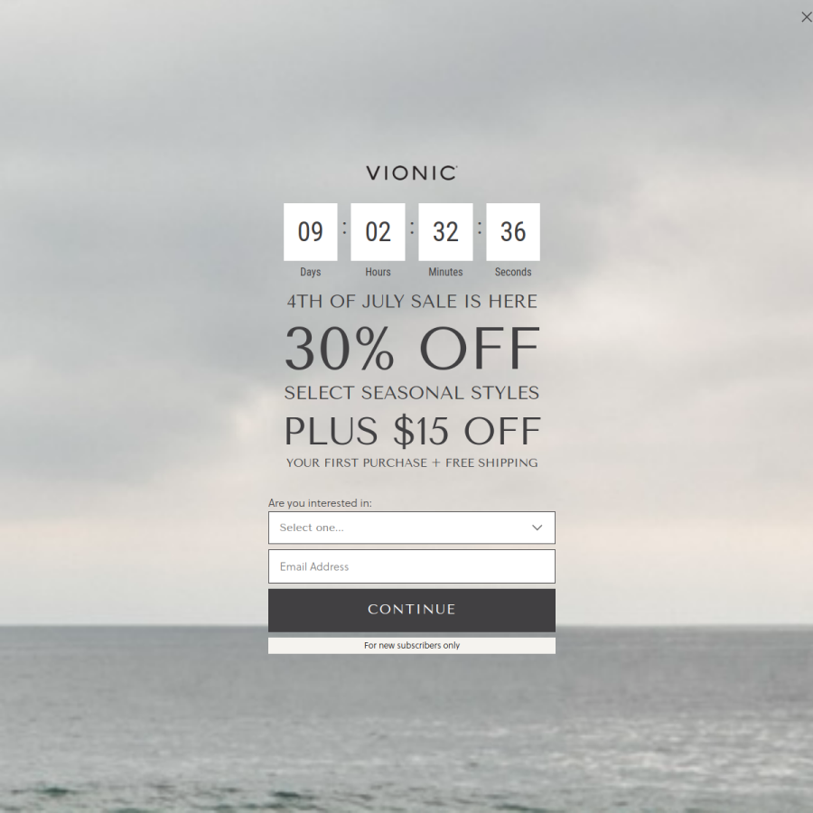 vionicshoes.com homepage screenshot