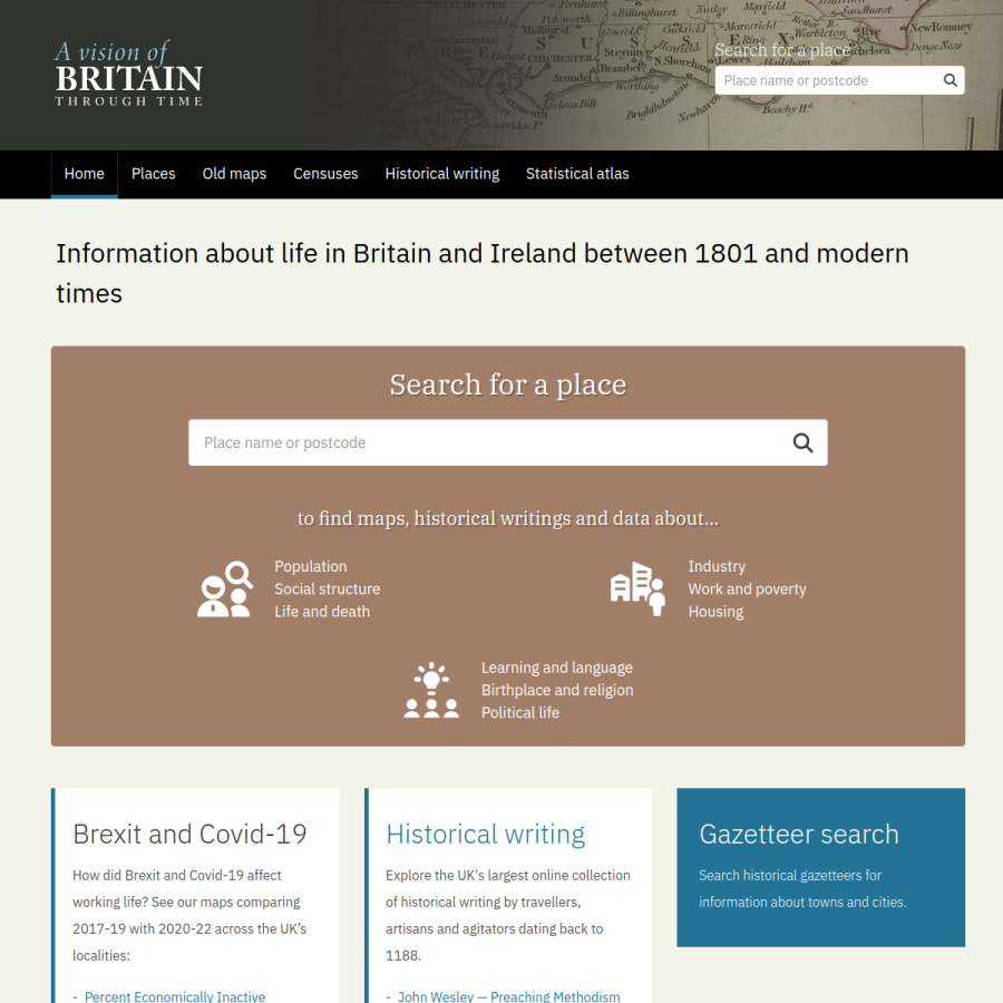 visionofbritain.org.uk homepage screenshot