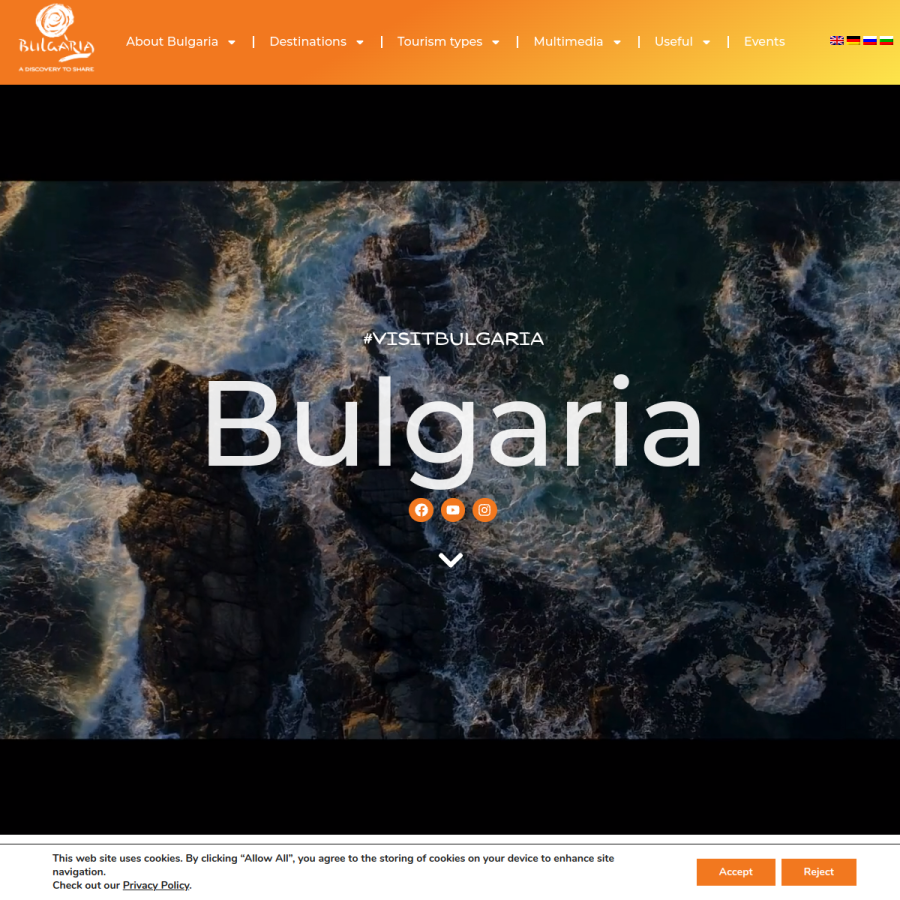 visitbulgaria.com homepage screenshot