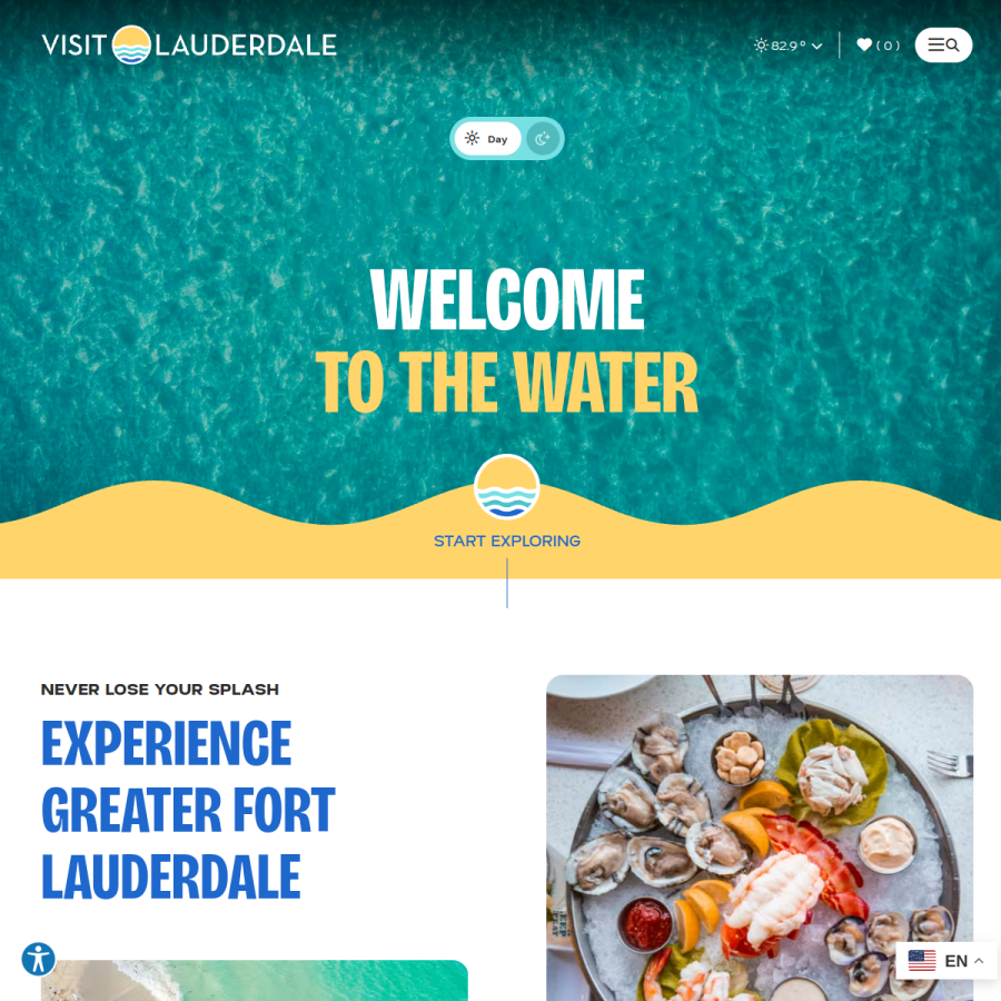 visitlauderdale.com homepage screenshot