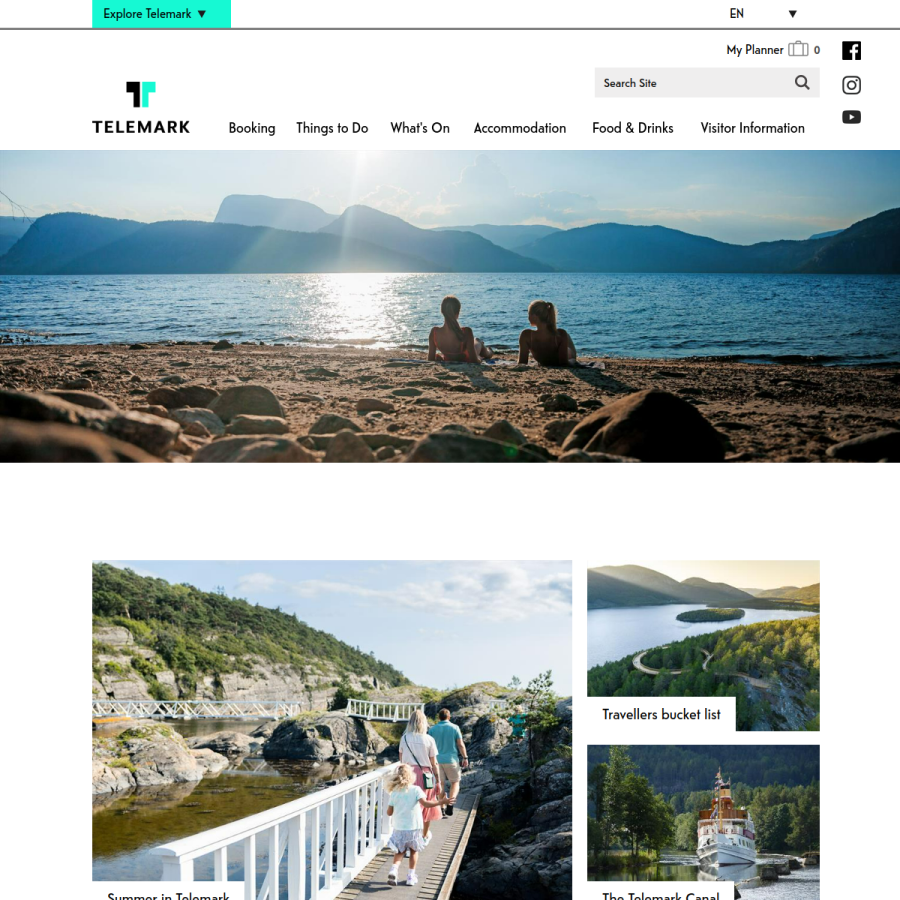 visittelemark.com homepage screenshot