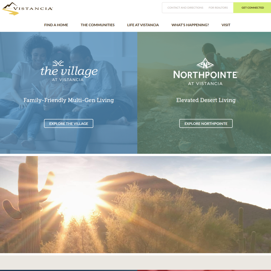 vistancia.com homepage screenshot