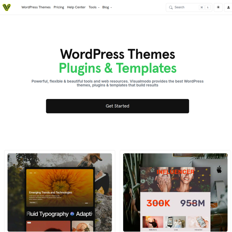 visualmodo.com homepage screenshot
