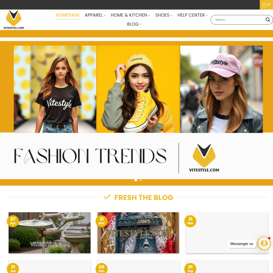 vitestyle.com homepage screenshot