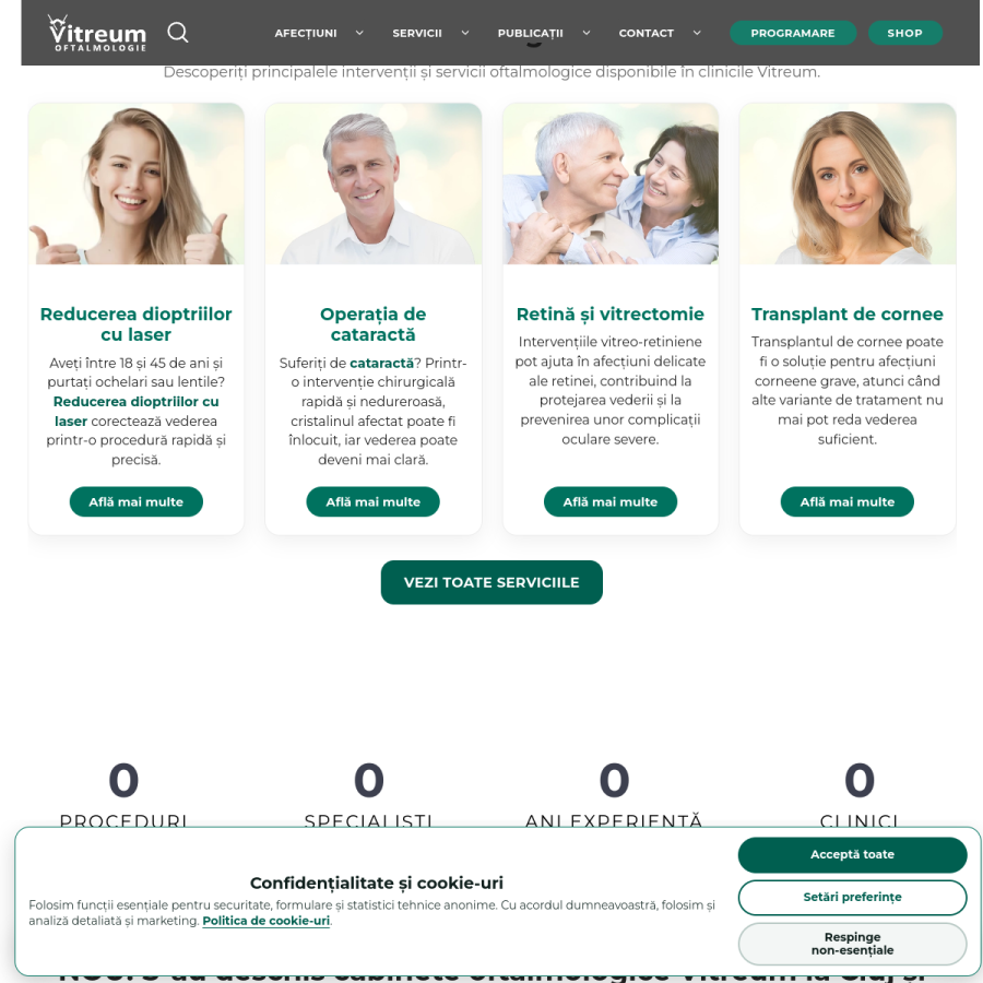 vitreum.ro homepage screenshot
