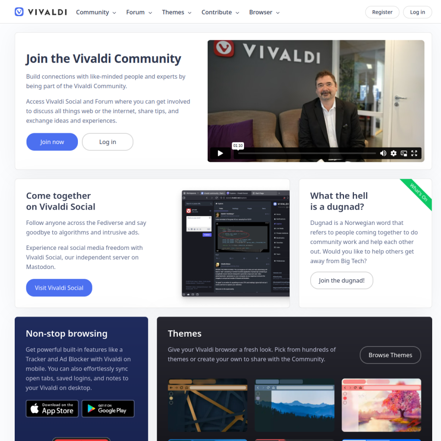 vivaldi.net homepage screenshot