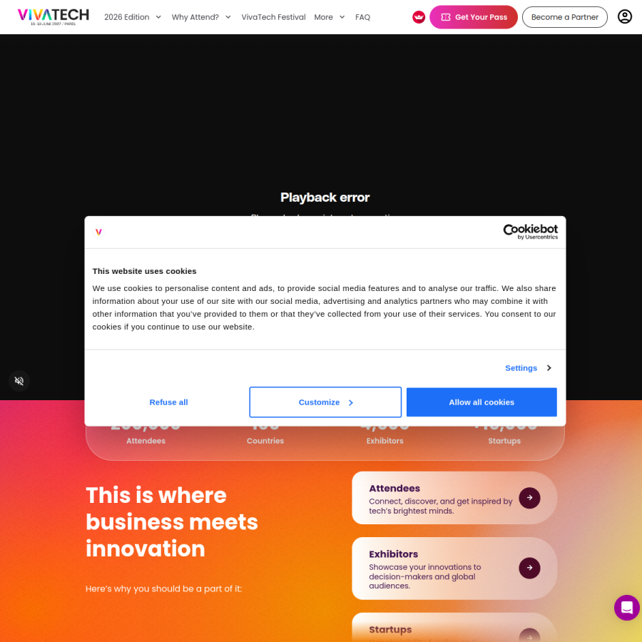 vivatechnology.com homepage screenshot