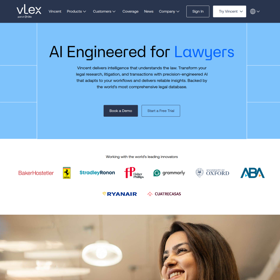 vlex.com homepage screenshot