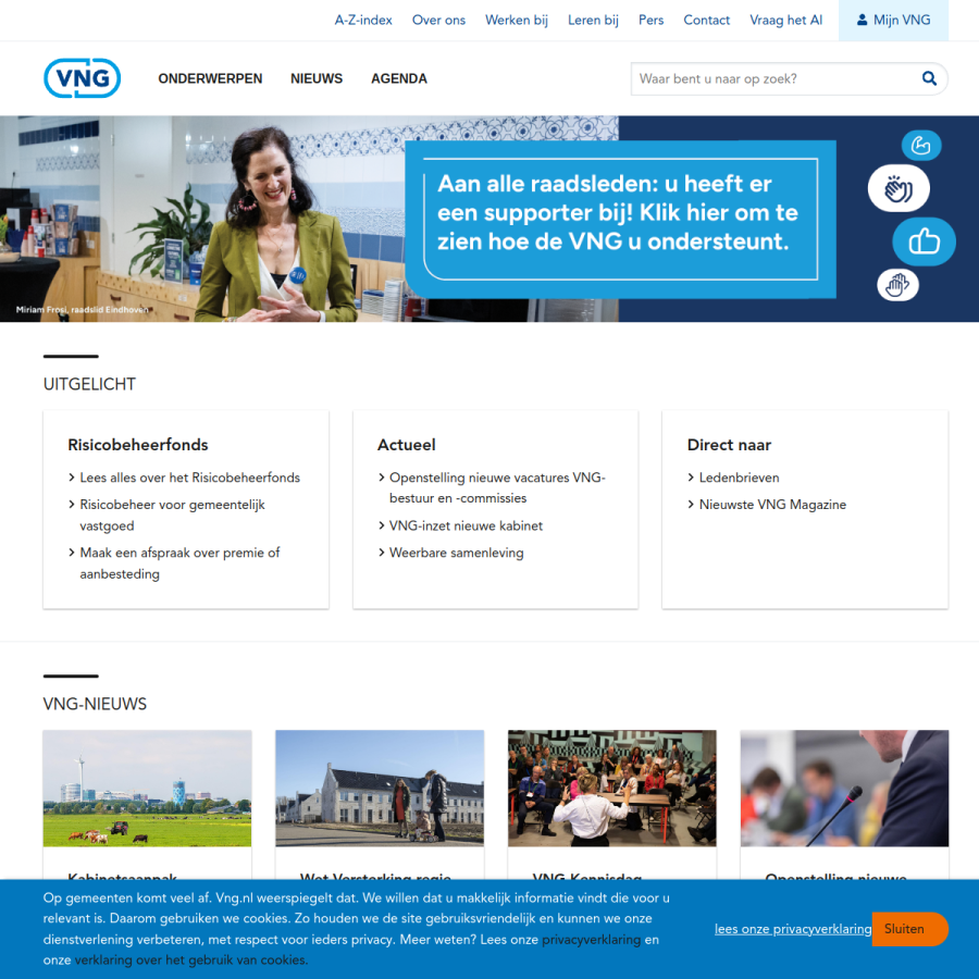 vng.nl homepage screenshot