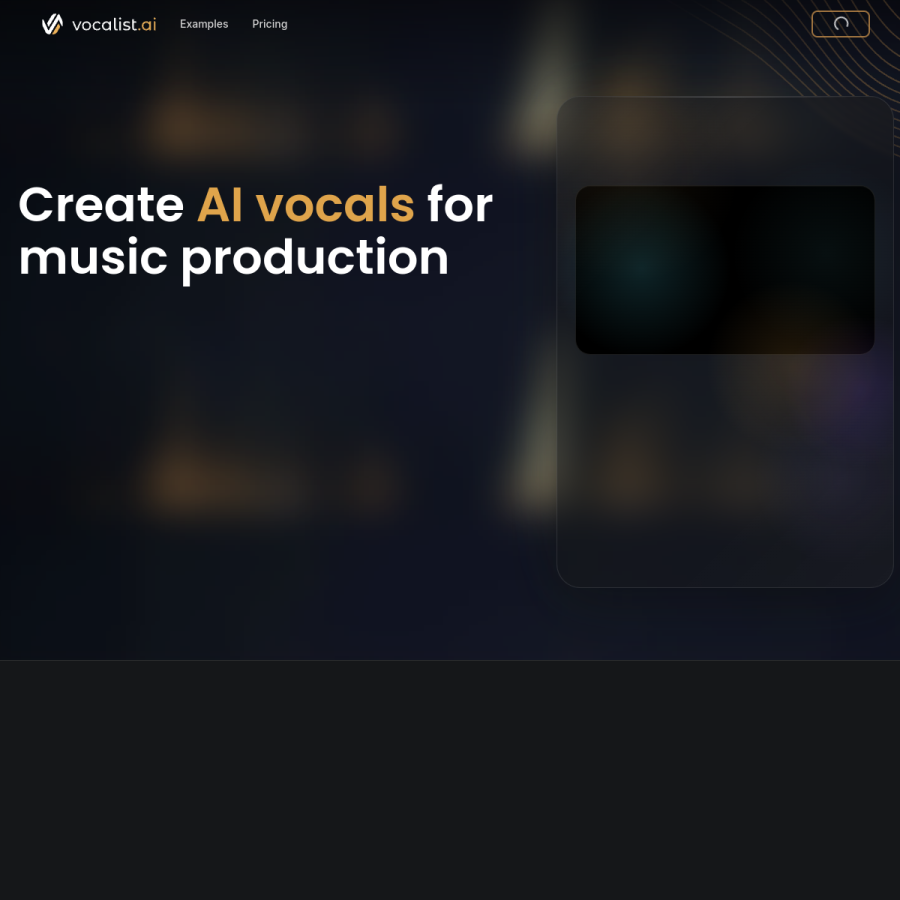 vocalist.ai homepage screenshot