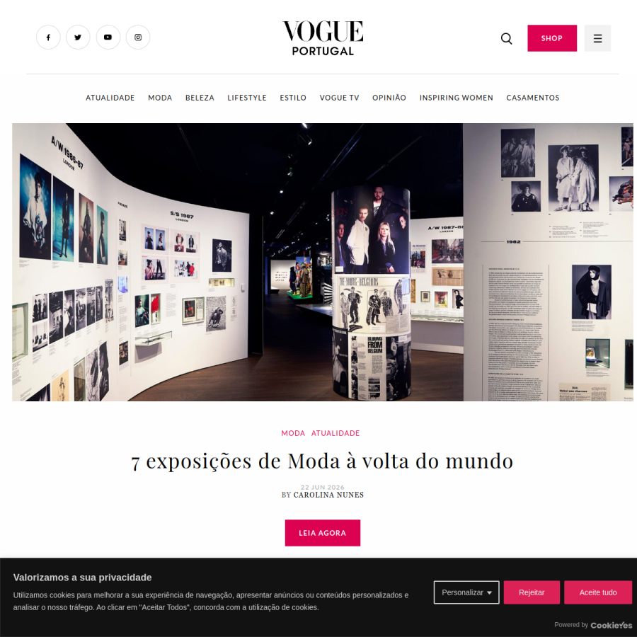 vogue.pt homepage screenshot