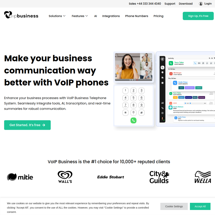 voipbusiness.com homepage screenshot