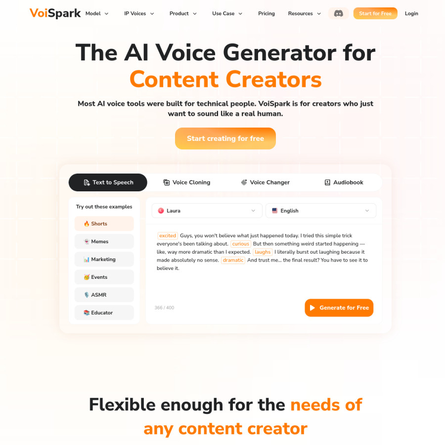 voispark.com homepage screenshot