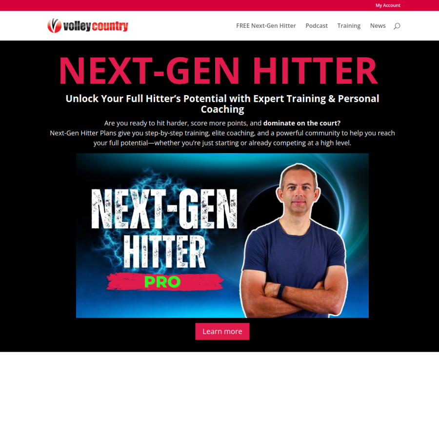 volleycountry.com homepage screenshot