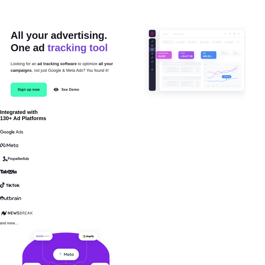voluum.com homepage screenshot