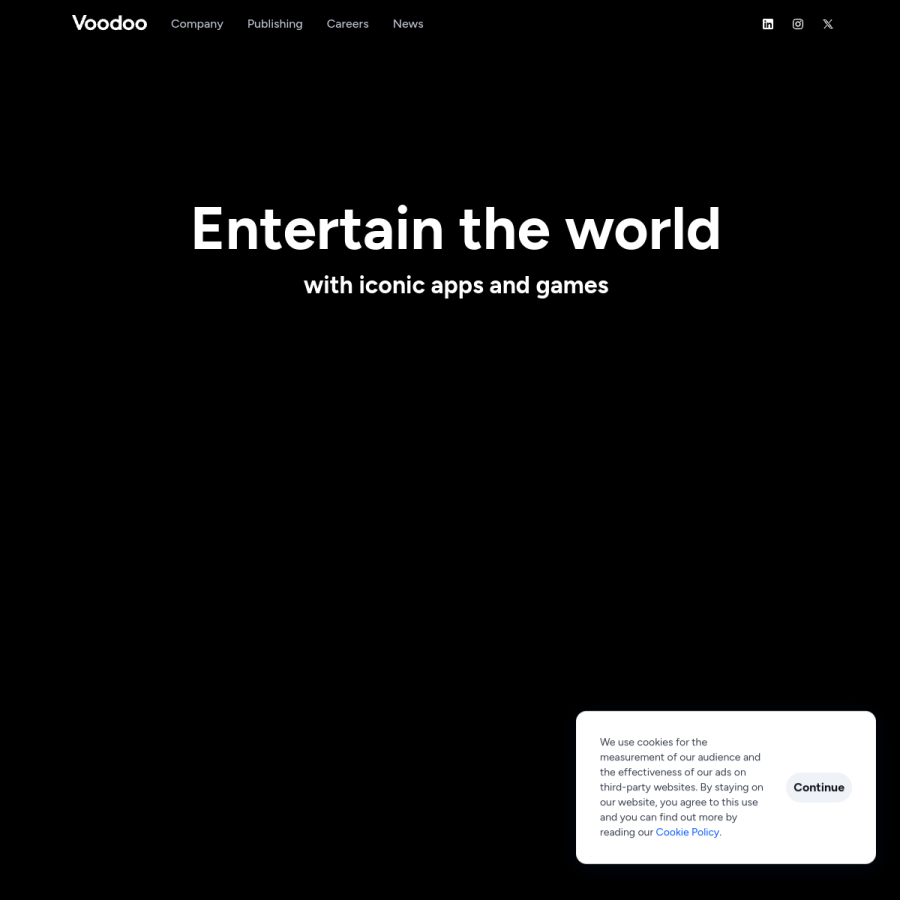 voodoo.io homepage screenshot