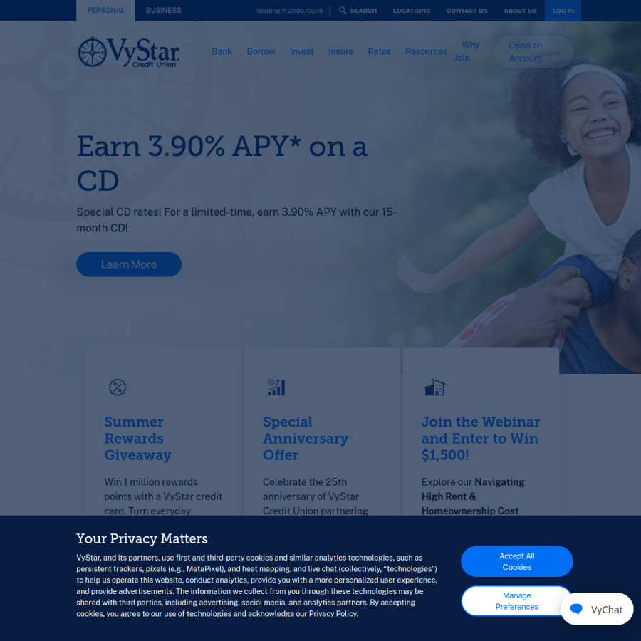 vystarcu.org homepage screenshot