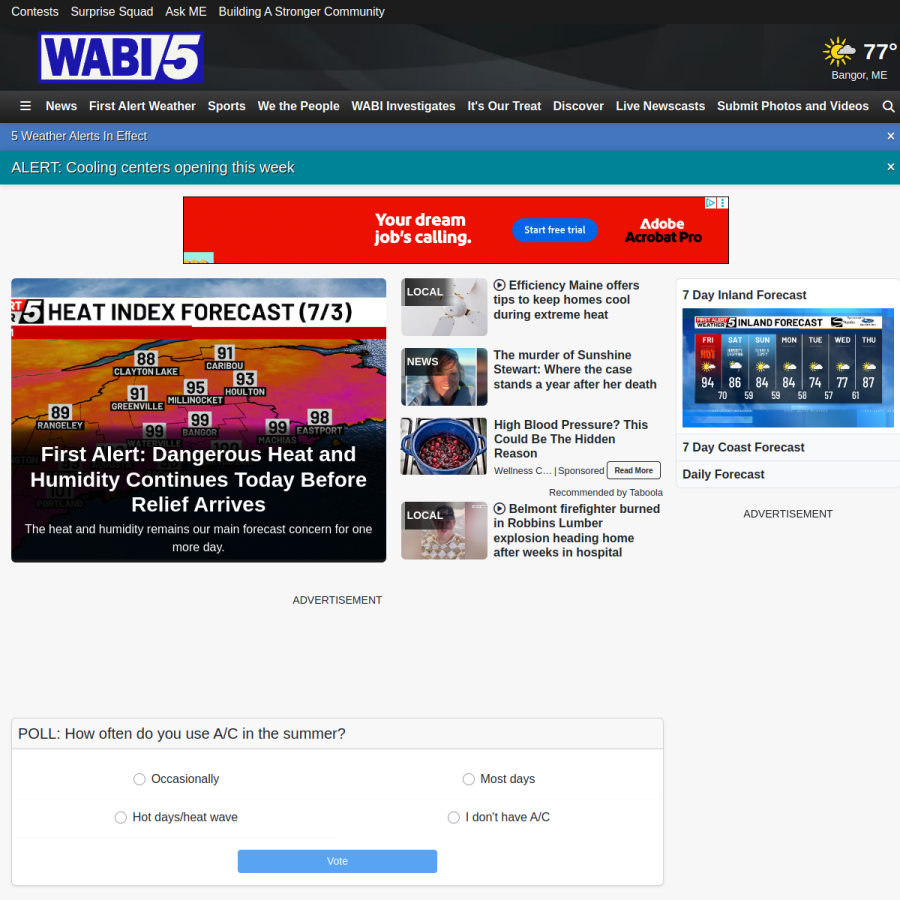 wabi.tv homepage screenshot