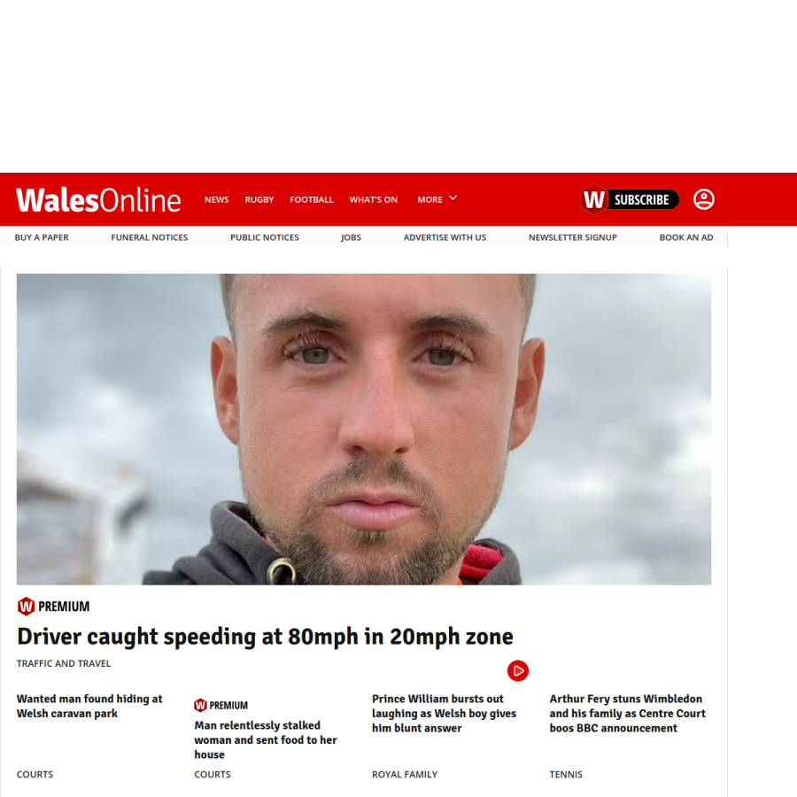 walesonline.co.uk homepage screenshot