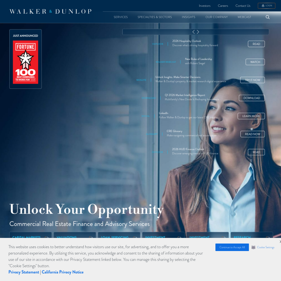 walkerdunlop.com homepage screenshot