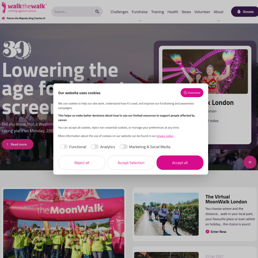 walkthewalk.org homepage screenshot
