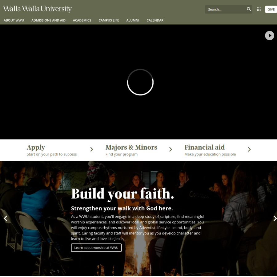 wallawalla.edu homepage screenshot