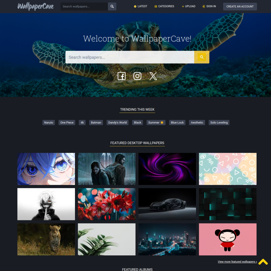 wallpapercave.com homepage screenshot