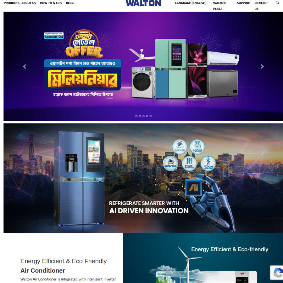 waltonbd.com homepage screenshot