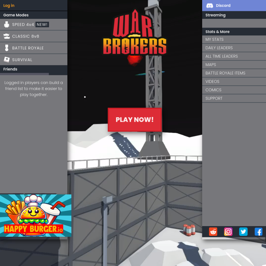 warbrokers.io homepage screenshot