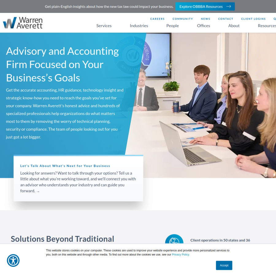 warrenaverett.com homepage screenshot