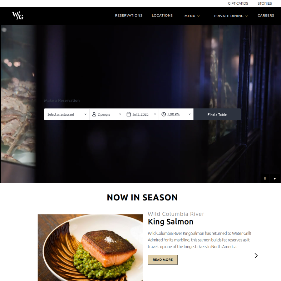 watergrill.com homepage screenshot