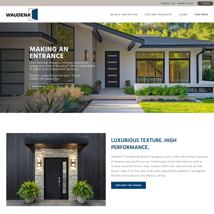 waudena.com homepage screenshot
