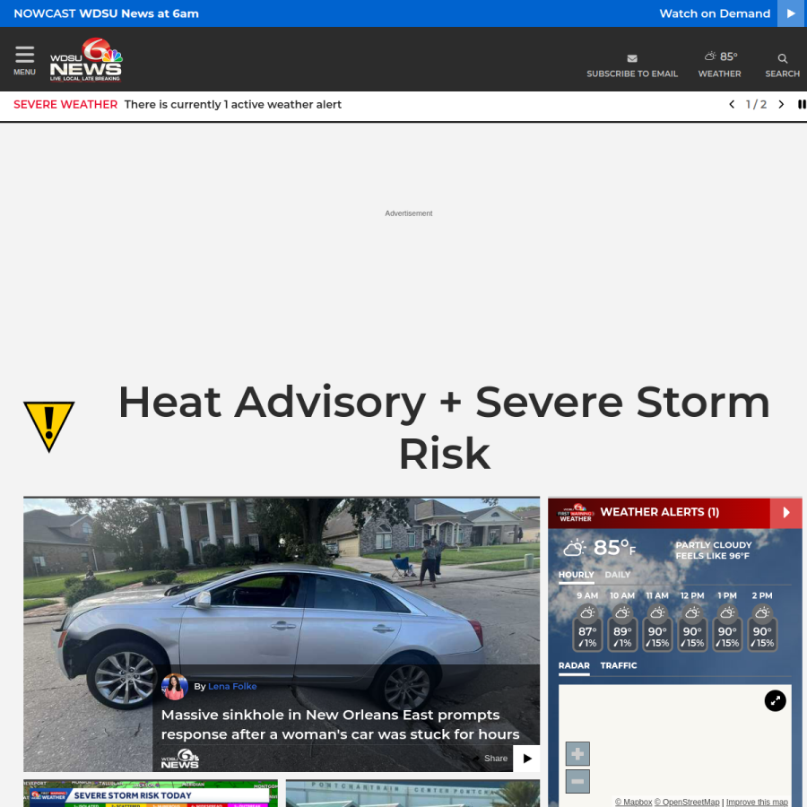 wdsu.com homepage screenshot