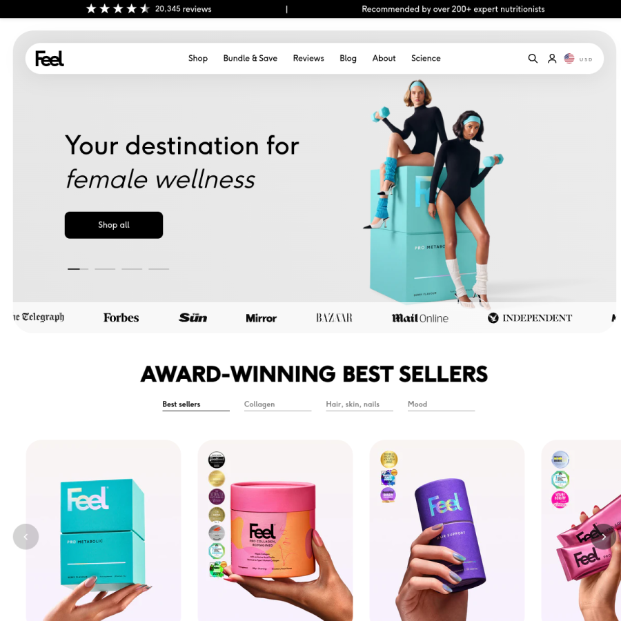 wearefeel.com homepage screenshot
