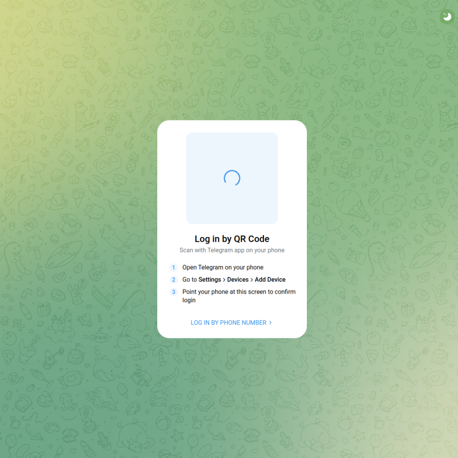 web.telegram.org homepage screenshot