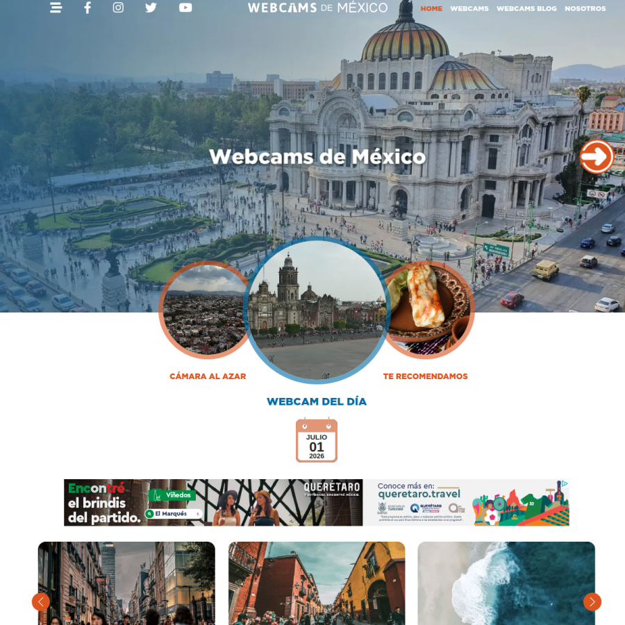 webcamsdemexico.com homepage screenshot