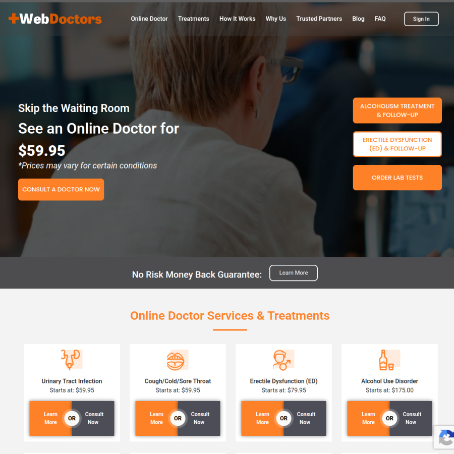 webdoctors.com homepage screenshot