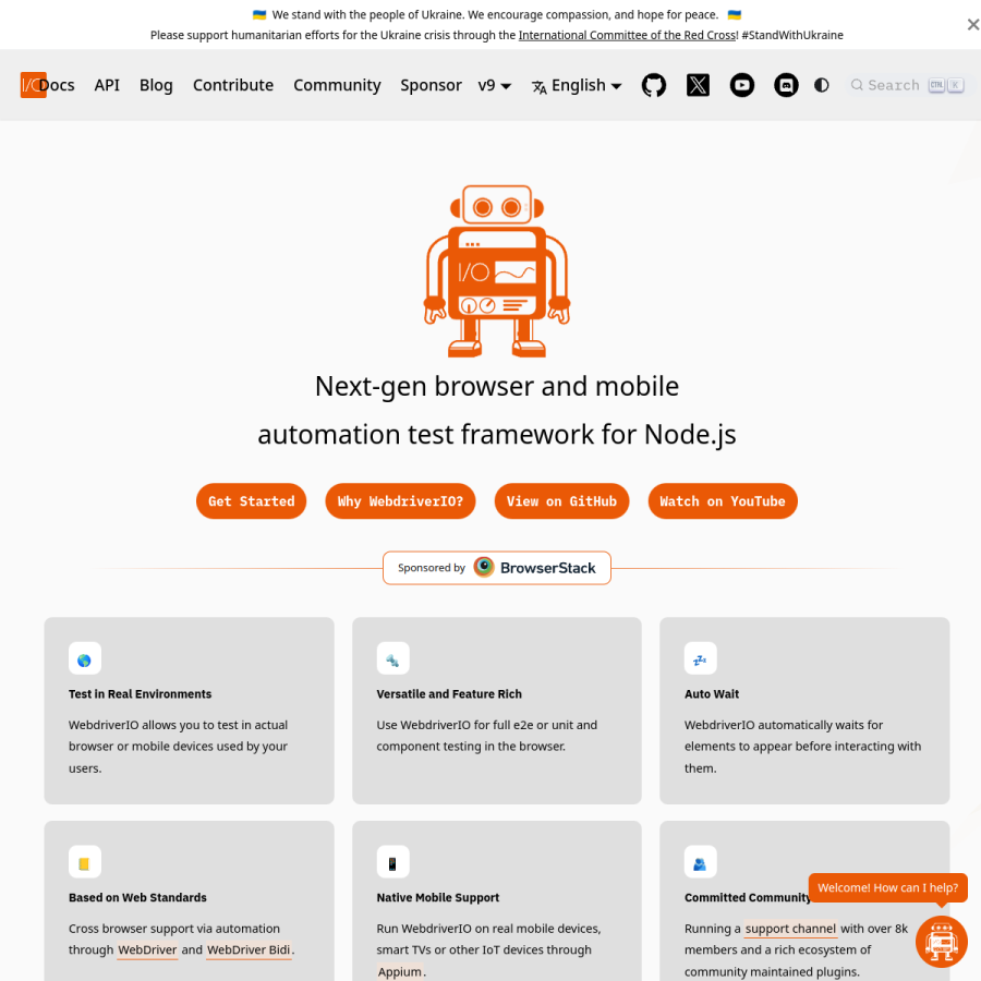 webdriver.io homepage screenshot
