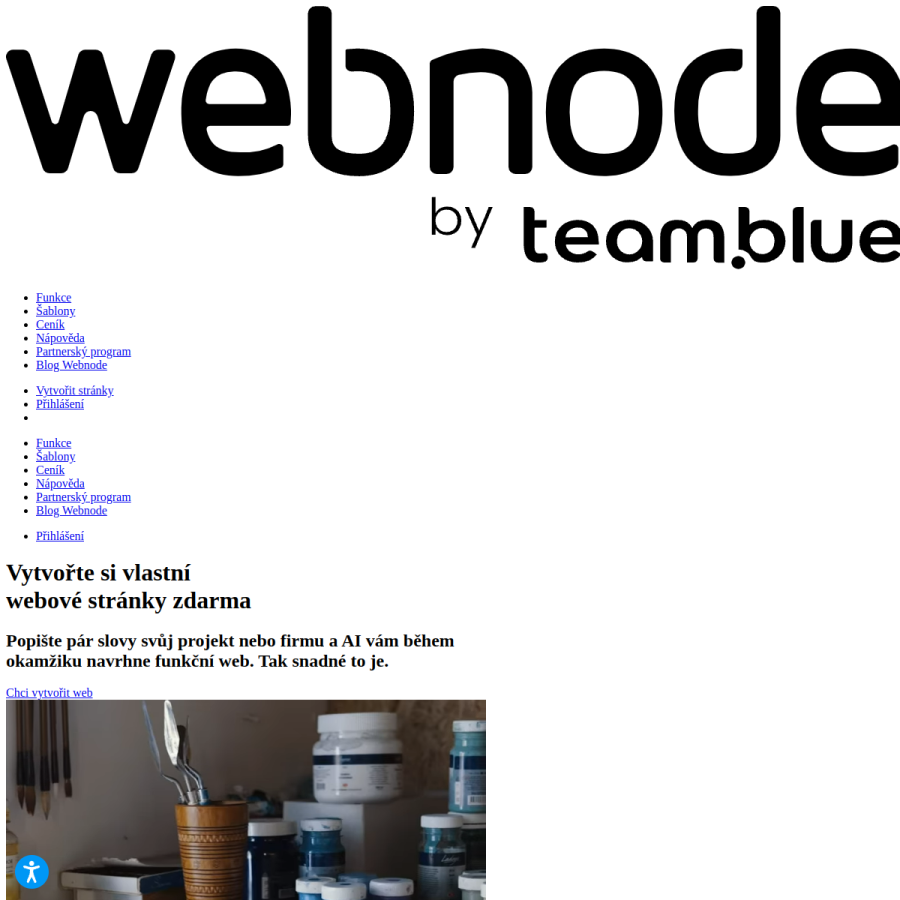 webnode.cz homepage screenshot
