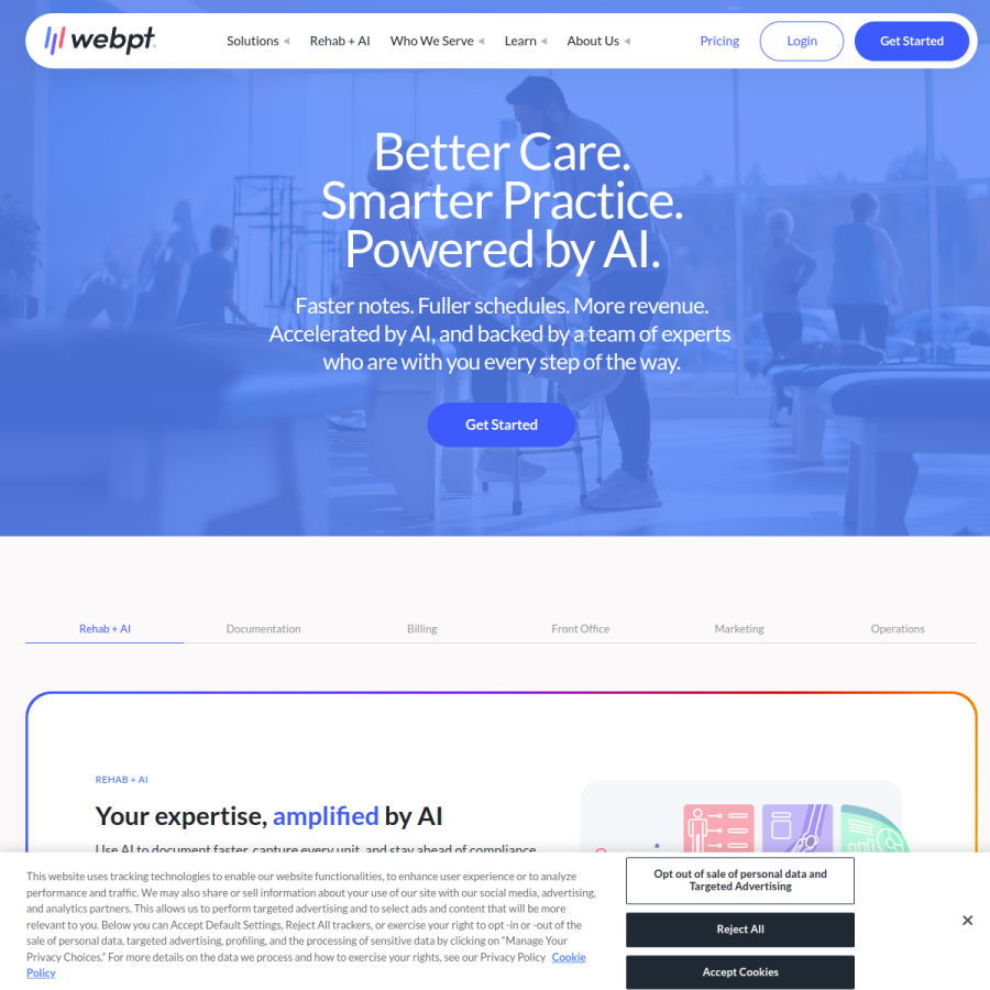 webpt.com homepage screenshot