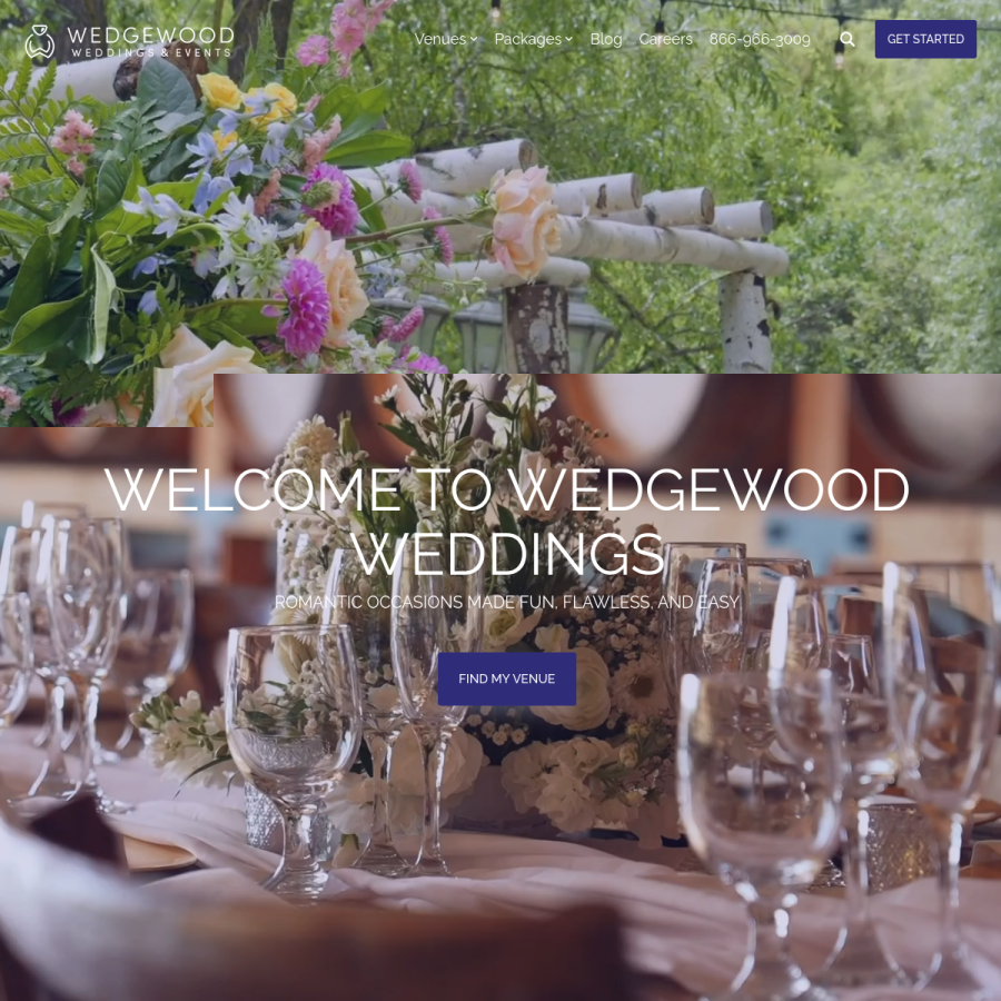 wedgewoodweddings.com homepage screenshot