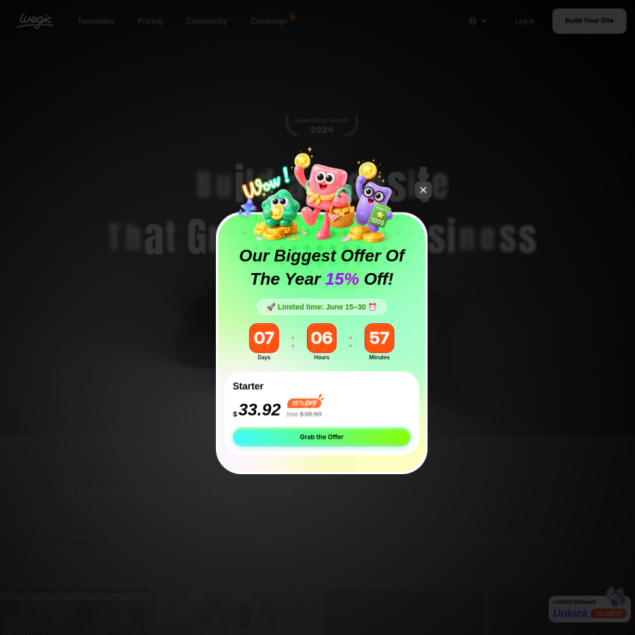 wegic.ai homepage screenshot