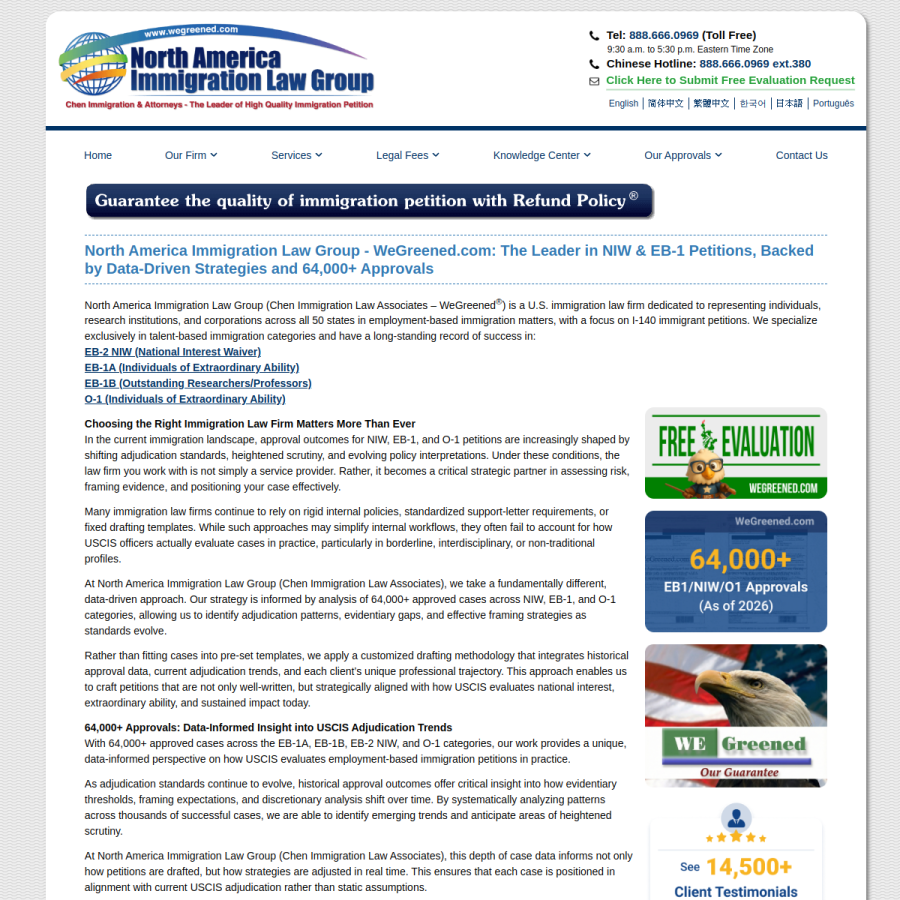 wegreened.com homepage screenshot