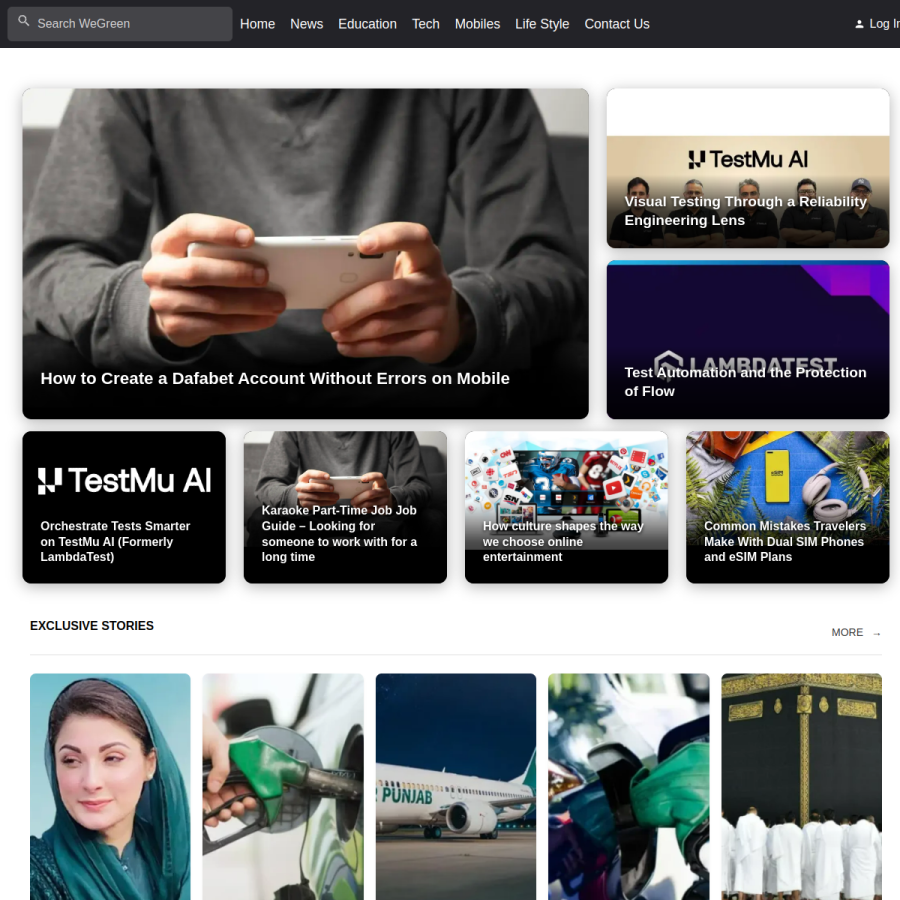wegreenkw.com homepage screenshot