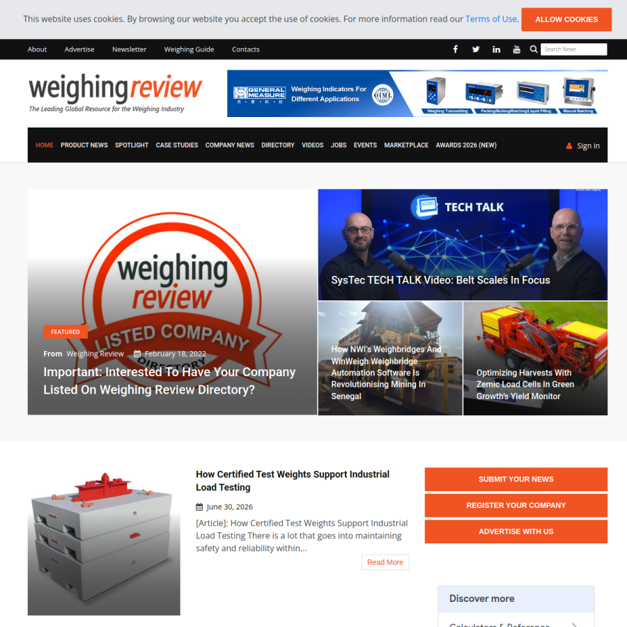 weighingreview.com homepage screenshot