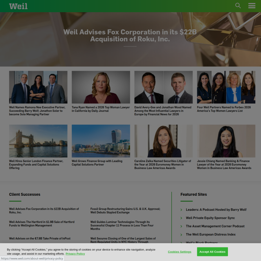 weil.com homepage screenshot