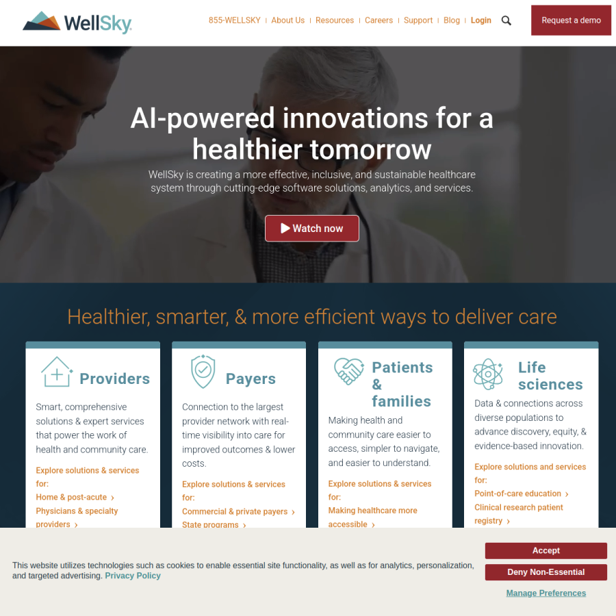 wellsky.com homepage screenshot