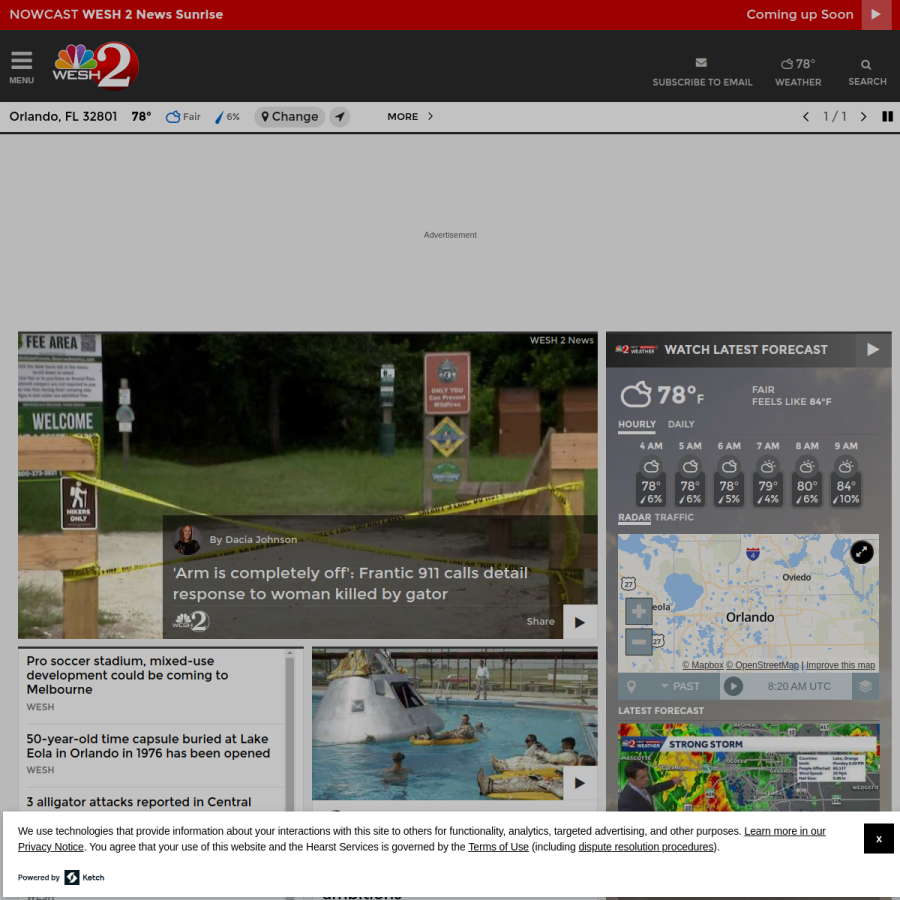 wesh.com homepage screenshot