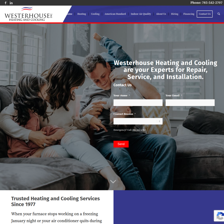 westerhouse.com homepage screenshot